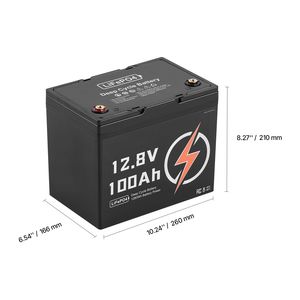 Confezione da 2 Batterie LiFePO4 12V 100Ah a Ciclo Profondo, Litio Ferro Fosfato, BMS Professionale per Basse Temperature, 15000 Cicli, Potenza di Uscita 2.5kWh, 6V Nominale - Product Image 5