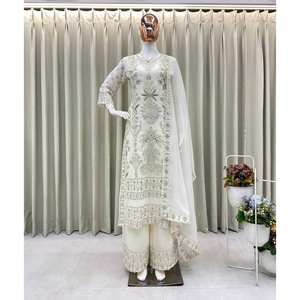 Ensemble de costume de soirée élégant pour femmes avec haut, bas et dupatta, mode élégante - Product Image 2