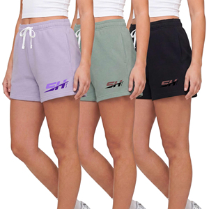 Shorts de Felpa para Mujer, Corte Holgado Casual, por Encima de la Rodilla, Color Sólido, Transpirables, de Algodón, para Uso Diario, Cómodos y Relajados - Product Image 6