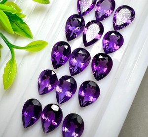 Purple Gemstones Pear Cut Loose <b>Amethyst</b> 100% Natural Semi-Precious Gemstone for Jewelry Making Pendant <b>Bracelet</b> Earring - Product Image 6