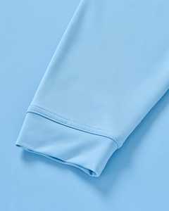 Sweat-shirt à capuche surdimensionné en molleton de coton léger, bleu uni, motif personnalisé, de qualité supérieure, conçu pour les performances sportives - Product Image 2