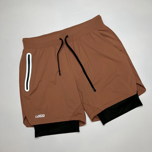 Pantalones Cortos Deportivos 2 en 1 para Hombre, Ecológicos, de Secado Rápido, Transpirables, para Entrenamiento Activo, Ejercicio, Trotar, Ciclismo, Correr, Malla, Gimnasio - Product Image 1