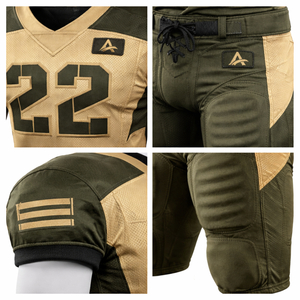 Custom American Football Uniform Set Mens Green Jersey <b>Pants</b> Breathable Polyester Short Printed Training Team Sports Wear - Product Image 6