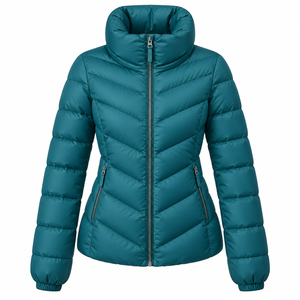 Women <b>Crop</b> <b>Puffer</b> <b>Jacket</b> Low MOQ Wholesale Women's <b>Puffer</b> <b>Jackets</b> Eco-Friendly Thick Winter Coats OEM Custom - Product Image 1