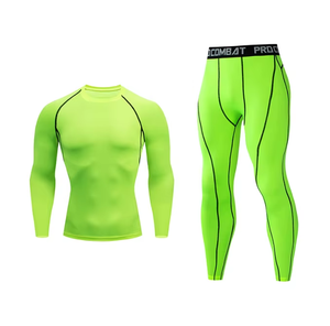 Compression Wear Set for Men Lightweight Stretch Performance Sportswear Quick Dry Breathable Gym Fitness Running Training - Product Image 1