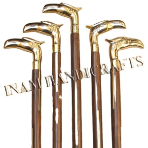 Majestic Wooden <b>Walking</b> <b>Stick</b> Brass Eagle <b>Handle</b> Cane | Antique Brass Inlay <b>Walking</b> Support for Men Seniors Collectors Luxury - Product Image 1