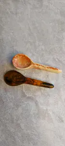 Hermoso cielo azul hecho a mano resina ensalada servidor conjunto cuchara único océano diseño nueva elegancia comida servidor herramientas - Product Image 3