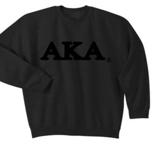 เสื้อสเวตเชิ้ต All Black AKA คอกลม ยูนิเซ็กซ์ ตัวอักษรเชนิลล์ ผ้าฝ้ายพรีเมียม เรียบง่าย มีสไตล์ ใส่สบาย เหมาะสำหรับทุกวัน - Product Image 6