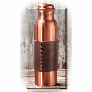 Porte-bouteille d'eau en cuir PU de luxe, sac de transport réglable pour gobelet, étui vintage pour bouteille de boisson avec bandoulière - Product Image 3