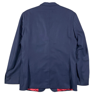 Blazer d'affaires bleu marine sur mesure pour homme, veste de costume formelle en tissu italien, manteau de bureau de luxe sur mesure avec personnalisation OEM - Product Image 2