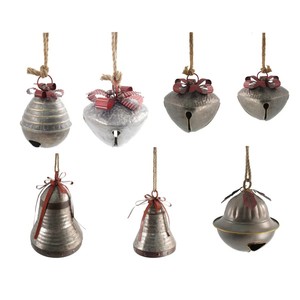 Mid century jingle bells metal <b>tree</b> ornaments designed to reflect holiday <b>lighting</b> beautifully - Product Image 5