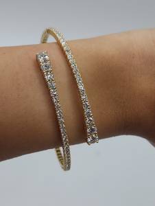 3 CT Lab Grown Diamond Hard <b>Bracelet</b> in 14K Gold for Women | Luxury Bangle | Elegant Bridal Jewelry - Product Image 6