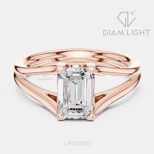 Bague de fiançailles en or blanc 14 carats avec diamant de laboratoire de 1,01 carat, coupe radiante, bague de mariée, certifiée IGI, bijoux fins, cadeau pour femme - Product Image 3