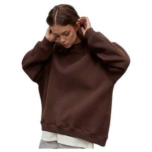 Compre Sudadera de Cuello Alto para Mujer a Precio de Fábrica, Corte Holgado y Cómodo para Otoño, Sudadera con Cuello Alto para Mujer con Logotipo Personalizado - Product Image 6