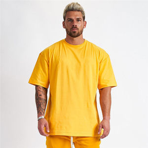 T-shirts blancs en gros de haute qualité, personnalisables, en coton, unis, coupe oversize, épais, pour hommes, pour l'été - Product Image 4