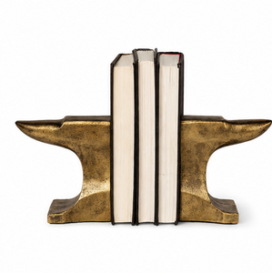 ที่คั่นหนังสือโลหะสีทองโบราณ – ที่วางหนังสือตกแต่งสไตล์อินดัสเทรียล - Product Image 1