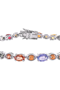 Pulsera de Zafiros Múltiples en Plata de Ley 92.5 KLSB-20132 - Product Image 3