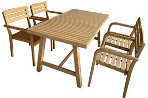 Top-Selling Modern Solid <b>Wood</b> Dining <b>Chair</b> | Classic Slatted Outdoor Furniture for Villas <b>Gardens</b> | Eco-Friendly Vietnam - Product Image 5