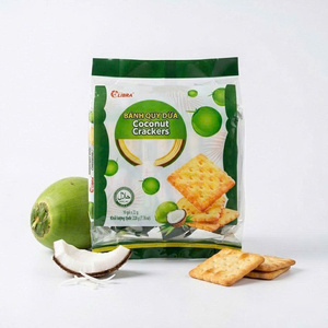 บิสกิตมะพร้าวกรอบหวาน 220 กรัม ขนมขบเคี้ยวรูปสี่เหลี่ยม ขายส่ง ผู้ผลิต ODM - Product Image 1