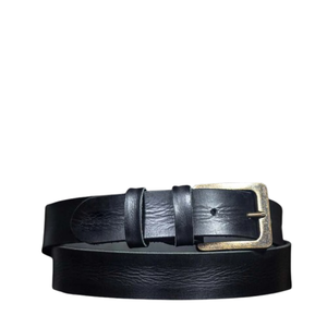 Ceinture en cuir véritable noir pour homme de haute qualité OEM avec boucle à ardillon, vente en gros, design élégant pour homme 2025, ceintures décontractées pour jeans, ceintures personnalisées - Product Image 1