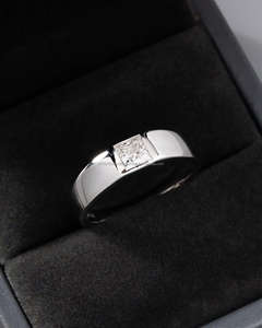 IGI/GIA Lab Grown Cut Diamond <b>Vintage</b> 14k Yellow Wedding/Engagement <b>Ring</b> Unisex Fine White <b>Gold</b> for Anniversary Party-Worthy - Product Image 1