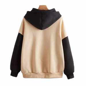 Sweat-shirt à capuche gris chiné uni pour femme, confortable et décontracté, personnalisation de marque, fournisseur en gros - Product Image 3