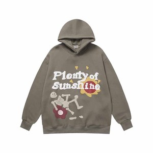 Sweats à capuche streetwear unis avec impression en relief, surdimensionnés, style hip-hop, personnalisables - Product Image 2