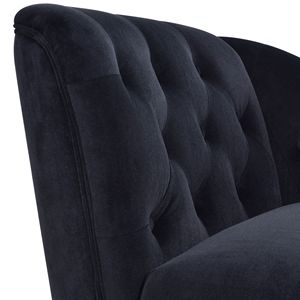 Chaise longue in velluto da 58 pollici con bracciolo destro, design trapuntato a bottoni e finiture con borchie, gambe in legno massello per soggiorno - Product Image 6