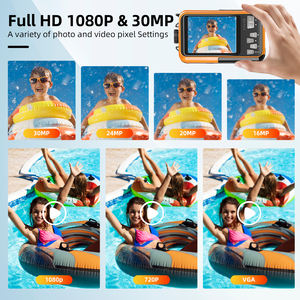 Appareil photo numérique étanche rétro vintage 10FT, résolution vidéo 30MP 1080P FHD, pour la plongée en apnée - Product Image 3