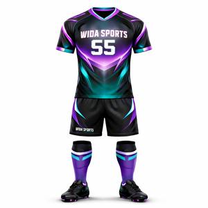 Ensemble de maillots de football professionnels personnalisés, best-seller, respirant, anti-humidité, séchage rapide, entraînement printemps/automne - Product Image 1