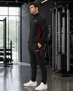 Ensemble de survêtement F2WIN pour homme, bleu et blanc, avec blocs de couleur, veste à capuche décontractée avec cordon de serrage et pantalon, respirant, coupe régulière, idéal pour l'été, OEM - Product Image 6