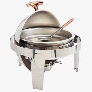 Juego de 2 calentadores de comida redondos premium para buffet, ideales para catering, al mejor precio - Product Image 5