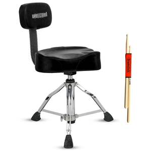 Réglable adulte tambour trône épais rembourré guitare tabouret dossier moto Style selle musique chaise siège noir DS CH BLK REST - Product Image 1