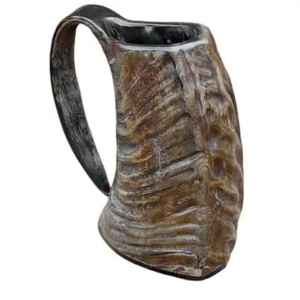 Jarra de Cerveza de Cuerno Natural Pulido, Hecha a Mano, Ecológica, con Materiales Orgánicos, Resistente al Calor, de Forma Natural, de Lujo, para Regalos de Boda, Fiestas en Casa - Product Image 4