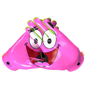 Custom XORTS Pink American Football Receiver Gloves Breathable Silicone <b>Hook</b> Loop Closure Cartoon Face Outdoor Sticky Grip - Product Image 1