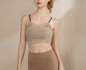 Soutien-gorge de sport pour femme, anti-choc, sans coutures, respirant, avec empiècements en maille, dos nageur, pour fitness et yoga - Product Image 1