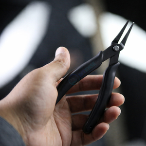 เครื่องมือผ่าตัดแบบหนัก คีมปากแหลมสแตนเลสสตีลแบบหนีบสีดำ สำหรับทำสร้อยข้อมือ เครื่องประดับ และงานฝีมือ - Product Image 5