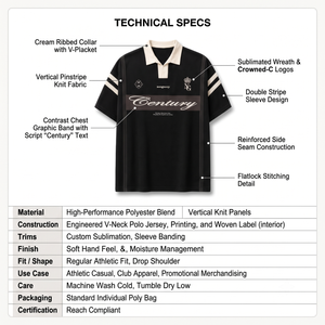 Camiseta de Fútbol Retro para Hombre, Estilo Vintage, Transpirable, con Cuello en V, Cierre de Botones, Diseño Sublimado, Ropa Deportiva Urbana - Product Image 5