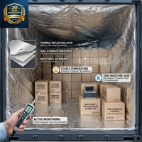 Bâche de conteneur thermique tissée en aluminium robuste de 20FT 40FT, sac de protection anti-pollution et anti-humidité pour cargaison