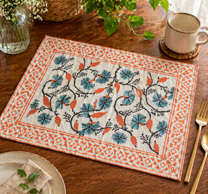 Ensemble de sets de table vintage à fleurs roses, 100% coton, sets de table durables, décoration de table, qualité d'exportation, chef-d'œuvre fait main - Product Image 3