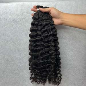 Burmese Curly I Tip Raw Vietnamese Hair <b>Extensions</b> Natural Black <b>Micro</b> Bead Human Hair Soft Bouncy Curls - Product Image 1