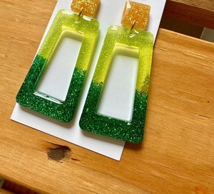 Polish Finished Epoxy Resin Ethnic Christian Women's Drop Earring Custom Micro Insert Party Event Festive Trendy Fashion - Product Image 6