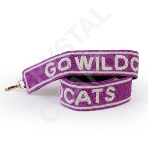 GEAUX TIGERS Webbing <b>Strap</b> Fashionable Purple Gold Text Design Bag Accessory - Product Image 6