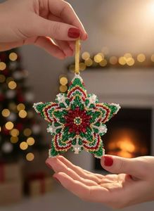 New Arrival Handmade Embraided Beaded <b>Christmas</b> Ornament For Festive DIY Decor Premium Holiday Luxury <b>Christmas</b> Hanging Decor - Product Image 2