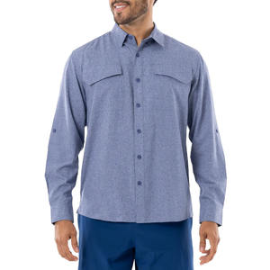 Camisas Tácticas para Hombre, con Bolsillos en el Pecho, Manga Larga, Botones, Delgadas, Transpirables, Resistentes al Viento, UPF 50, para Pesca, Tallas Grandes, Secado Rápido, Holgadas - Product Image 1