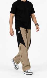 <b>Men's</b> Black Sweatpants <b>White</b> Side Stripe Elastic Waist Drawstring Casual <b>Joggers</b> Breathable Lightweight Polyester Straight Flat - Product Image 1