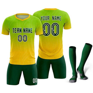 ชุดยูนิฟอร์มฟุตบอลแบบซับลิเมชั่นสั่งทำพิเศษ เสื้อ กางเกง ถุงเท้า พร้อมชื่อทีม เบอร์ เลข โลโก้ รับผลิตแบบ OEM - Product Image 1