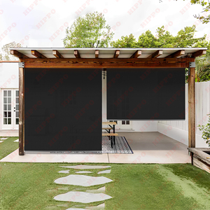 Custom Outdoor Roller Blinds | UV Resistant PVC Balcony & Patio <b>Shades</b> | Manual Exterior Blinds Manufacturae - Product Image 1