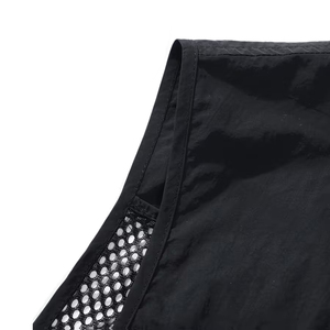 Veste de photographie en maille respirante, gilet de pêche noir avec fermeture éclair, pour hommes et femmes, activités de plein air - Product Image 4