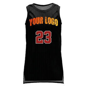 Maillot de basket personnalisé, impression sublimée, design rayé, unisexe, sans manches, Rexfit Sports, 100% polyester, vêtements de sport pour adultes - Product Image 2